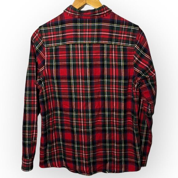 L.L. Bean Women's Classic Red Plaid Button Down Relaxed Fit Flannel Shirt Sz XS - Picture 2 of 14